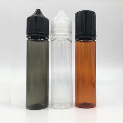 Disesuaikan Childproof transparan botol cair E / botol dropper cair dengan pencetakan