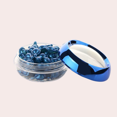 Kontainer Kosmetik Bulat Transparan 30ml Botol PP dengan Desain Permukaan Disesuaikan