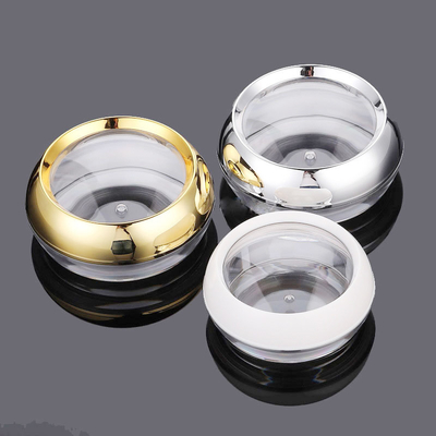 Kontainer Kosmetik Bulat Transparan 30ml Botol PP dengan Desain Permukaan Disesuaikan
