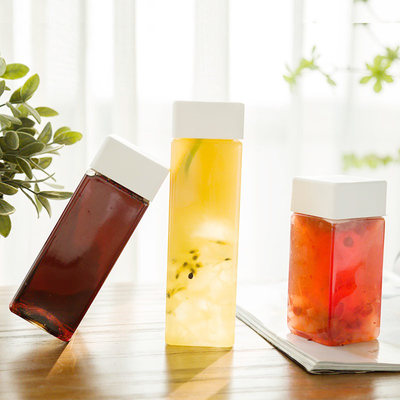 Acrylic Clear Square Bubble Tea Jugs Desain Modern Proof Leak