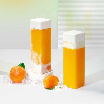 Crystal Clear 500ml Bebas BPA Botol Teh Susu Plastik Terisolasi