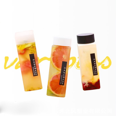 Acrylic Clear Square Bubble Tea Jugs Desain Modern Proof Leak