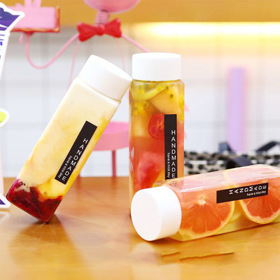 Acrylic Clear Square Bubble Tea Jugs Desain Modern Proof Leak