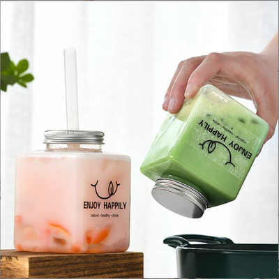 Botol Teh Susu Modern Dengan Sekrup di Tutup Bahan Plastik