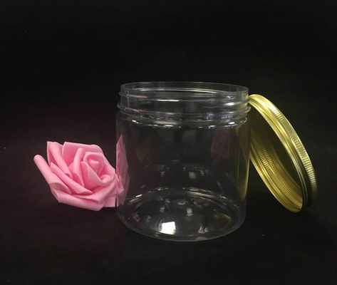 Botol kosmetik plastik bening dengan tutup aluminium untuk penyimpanan krim