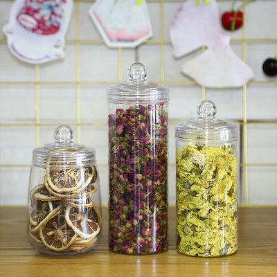 Kontainer plastik cetak khusus / Kontainer toples plastik dengan segel aluminium foil