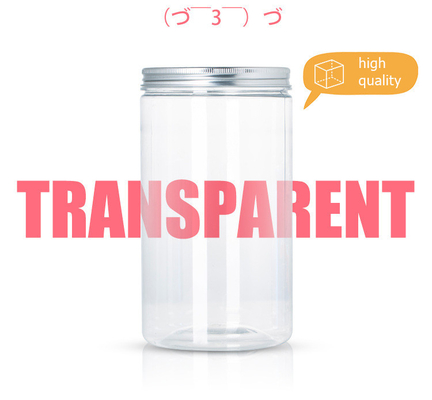 Botol plastik transparan dengan tutup untuk penyimpanan 2-8 oz.