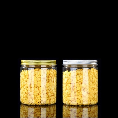 Kontainer plastik PET transparan yang dapat disesuaikan Botol dengan tutup