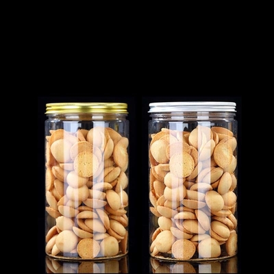 Kontainer plastik PET transparan yang dapat disesuaikan Botol dengan tutup