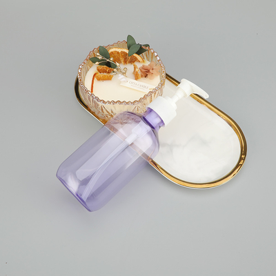 Botol Pompa PET Bulat Kaliber 24mm dengan Screen Printing/Hot Stamping dalam Warna Pink