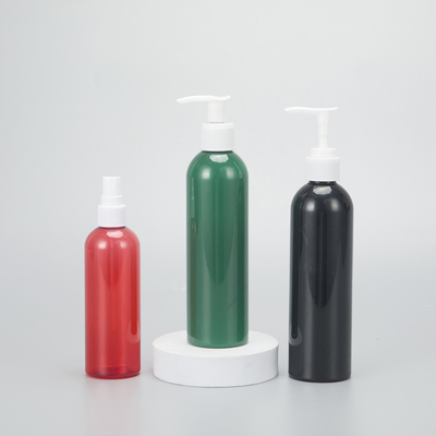 Botol Dispensing Kosmetik Bulat Pink Daur Ulang dengan Tutup Sekrup