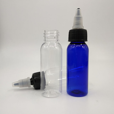 Botol plastik bening dengan ujung leher bening