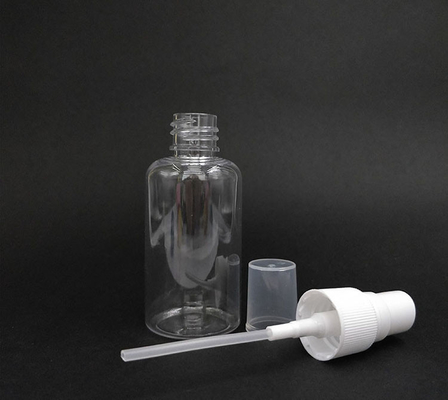 Botol semprotan plastik PET yang halus dan bulat untuk penggunaan sehari-hari