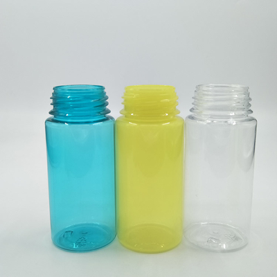 Botol Cairan PET E Bentuk Bulat Transparan Disesuaikan Dengan Tutup Sekrup Tahan Anak Kapasitas 30ml