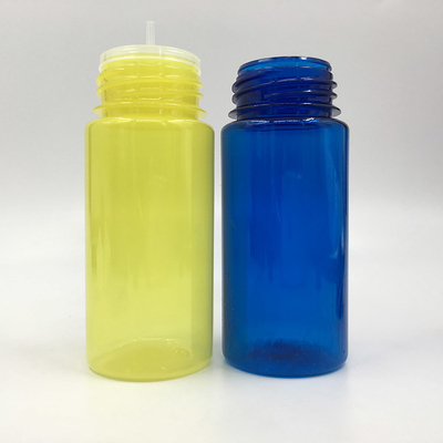 Botol Cairan PET E Bentuk Bulat Transparan Disesuaikan Dengan Tutup Sekrup Tahan Anak Kapasitas 30ml
