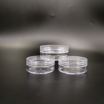Pot kosmetik plastik yang dicetak dengan logo khusus untuk krim dan gel