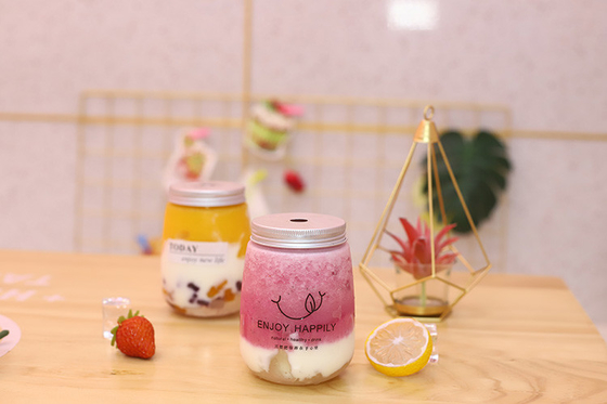Kekuatan Penembusan Plastik Berwarna Genggam Susu Botol Jus Teh