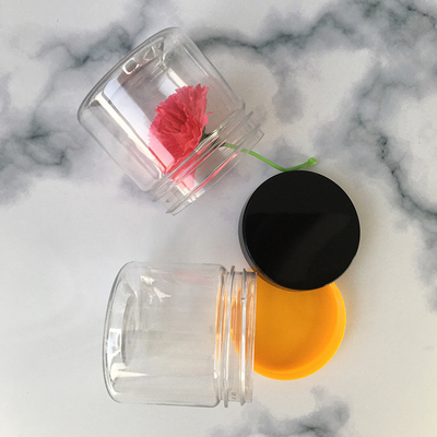 Kontainer Plastik Transparan Botol Dengan Tutup Plastik / Aluminium