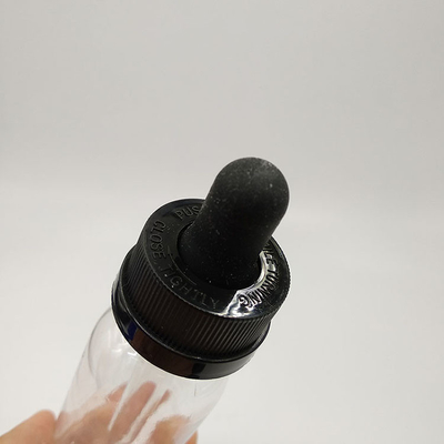 Logo Disesuaikan Ditcetak Botol Dropper Plastik Lurus Transparan / Botol Dropper Plastik Untuk Cairan