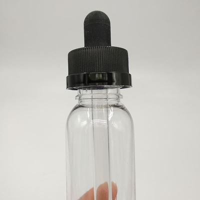 Permukaan halus Custom Logo Botol Dropper Kaca Hitam Untuk Kemasan Cairan