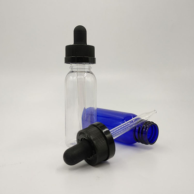 Botol Dropper Logo Transparan Permukaan Langsing yang Disesuaikan Untuk Penyimpanan Cairan Esensial