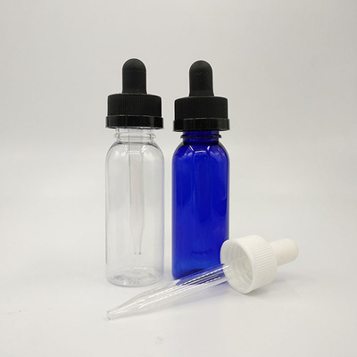 Logo Disesuaikan Ditcetak Botol Dropper Plastik Lurus Transparan / Botol Dropper Plastik Untuk Cairan
