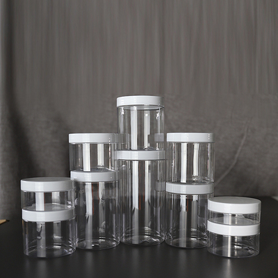 Disesuaikan Plastik Beauty Jar / Plastik Cosmetic Pemegang Dalam Berbagai Kapasitas 10-150ml
