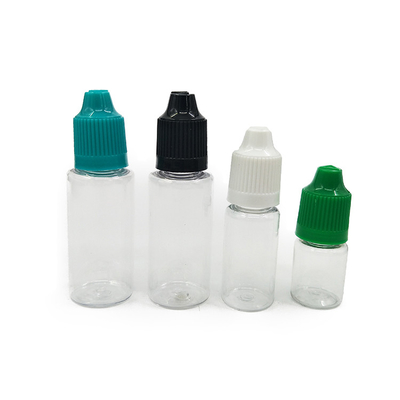 Botol dropper plastik yang disesuaikan dengan tutup sekrup halus untuk kemasan cairan