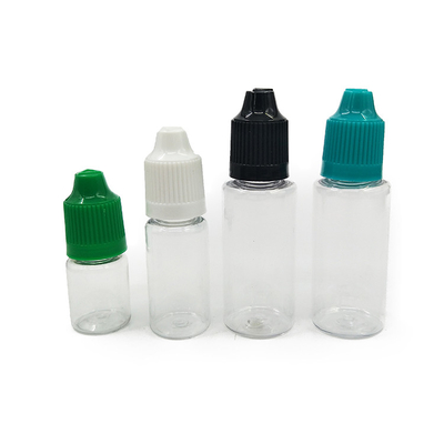 Botol dropper plastik yang disesuaikan dengan tutup sekrup halus untuk kemasan cairan