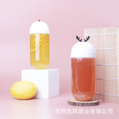 Botol teh susu persegi / bulat dengan sekrup di tutup