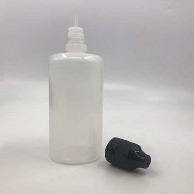 Disesuaikan Screen Printed Bulat PET E Botol Cairan Proof Dengan Childproof Caps
