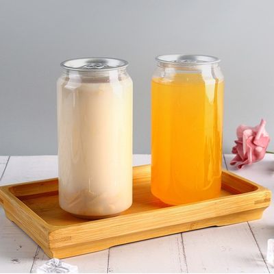 Botol Kaleng Terlaris untuk Bisnis Jus Botol Plastik Bebas Bpa dengan Pembukaan Lengkap Botol Jus Berguna Kembali Logo Custom