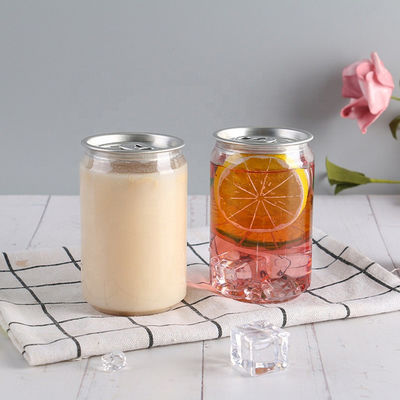 Botol Kaleng Terlaris untuk Bisnis Jus Botol Plastik Bebas Bpa dengan Pembukaan Lengkap Botol Jus Berguna Kembali Logo Custom