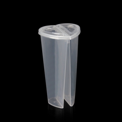 Botol teh susu plastik tahan kebocoran dalam bentuk persegi dan bulat