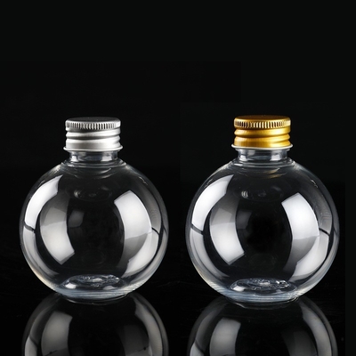Botol Plastik Kristal Jelas Dengan Desain Bulat Kuadrat Modern
