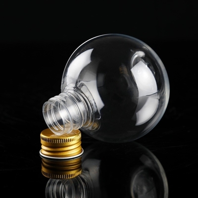 Botol Plastik Kristal Jelas Dengan Desain Bulat Kuadrat Modern