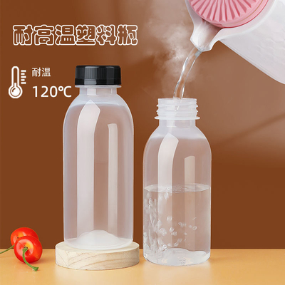 Botol jus plastik persegi bulat tahan kebocoran