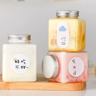 Kebocoran Proof gelembung teh jugs jelas dan ukuran menengah untuk kenyamanan