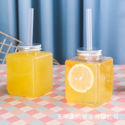 Kebocoran Proof gelembung teh jugs jelas dan ukuran menengah untuk kenyamanan