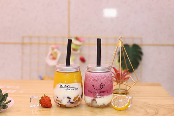 Botol teh susu tutup untuk kemasan jus yang jernih dalam jumlah besar