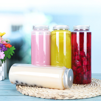Botol Teh Gelembung Plastik 500ml Transparan Dengan Genggam dan Sekrup di Tutup