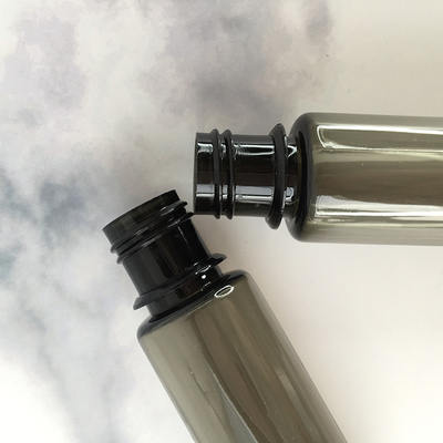 Jarum Minyak Rambut botol dropper bahu datar dengan label khusus