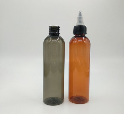 Tutup bergaris plastik sekrup botol atas jelas tahan terhadap bahan kimia untuk penyimpanan yang aman