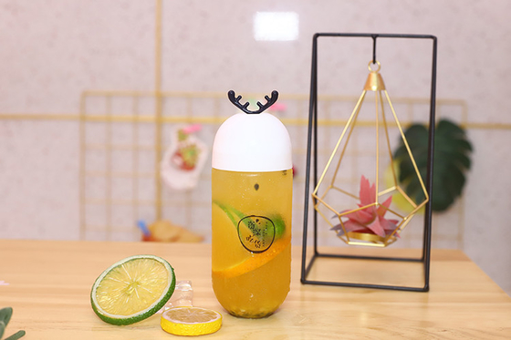 Custom Leak Proof 250ml Botol Jus Plastik Dengan Sekrup Di Tutup