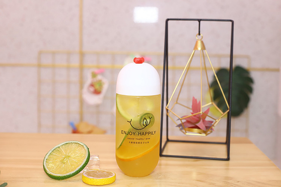 Custom Leak Proof 250ml Botol Jus Plastik Dengan Sekrup Di Tutup