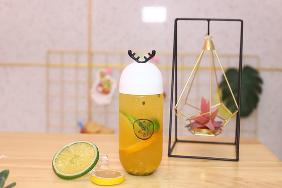 Custom Leak Proof 250ml Botol Jus Plastik Dengan Sekrup Di Tutup