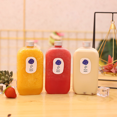 Botol Minuman Cairan dan Teh Berukuran Kuadrat dan Bulat dengan Sekrup Buktinya di Tutup