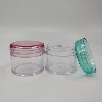 Kontainer kosmetik plastik logo khusus untuk solusi pencetakan label permukaan halus