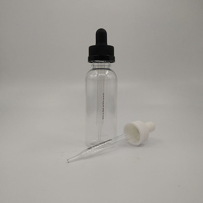 Botol Dropper Personalisasi Hitam Transparan dengan Dropper Tipe Cap
