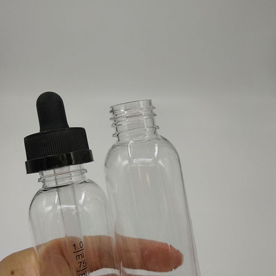 Botol Dropper Personalisasi Hitam Transparan dengan Dropper Tipe Cap
